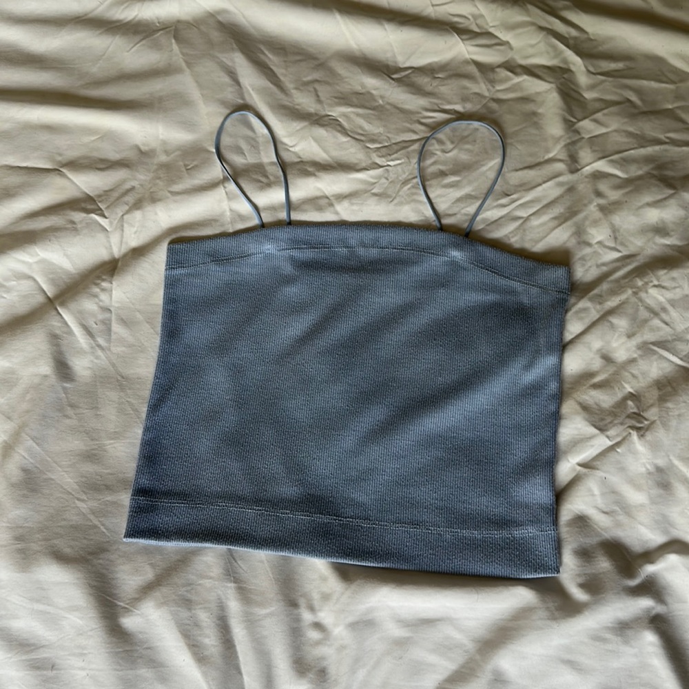 AE blue tank top